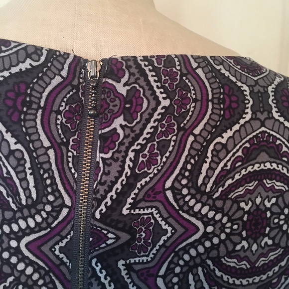 prAna CeCe Purple + Grey Medallion Shift Dress XL - Picture 6 of 7